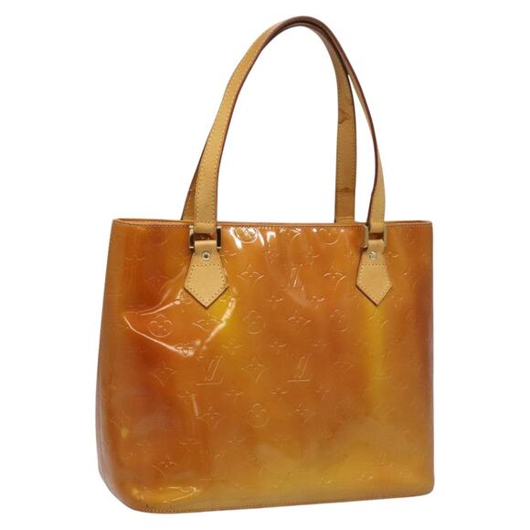 LOUIS VUITTON Monogram Vernis Houston Hand Bag Beige M91004 - Picture 1 of 13
